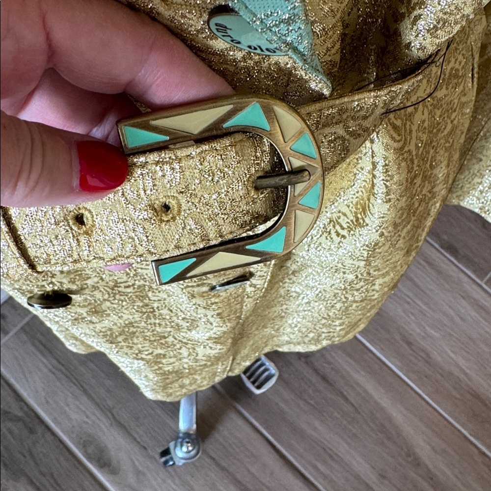 NWT Duro Olowu M gold brocade trench coat - Picture 6 of 9
